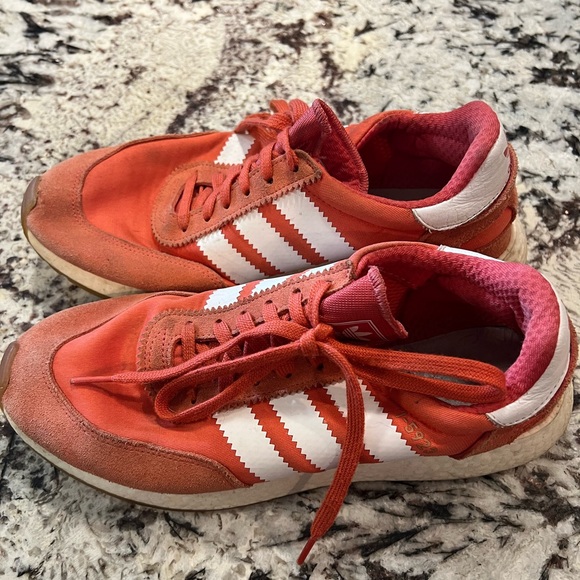 Adidas Red and White Sneakers - Picture 1 of 5